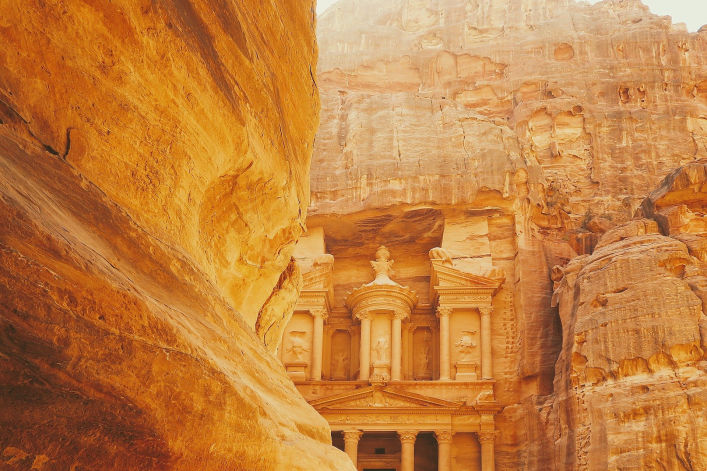 Ruinen aus Stein in Jordanien