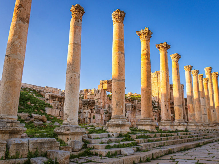 Ruinen in der antiken Stadt Gerasa