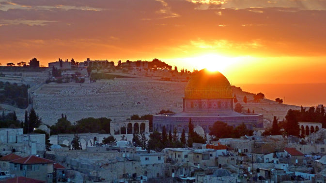 Jerusalem bei Sonnenuntergang
